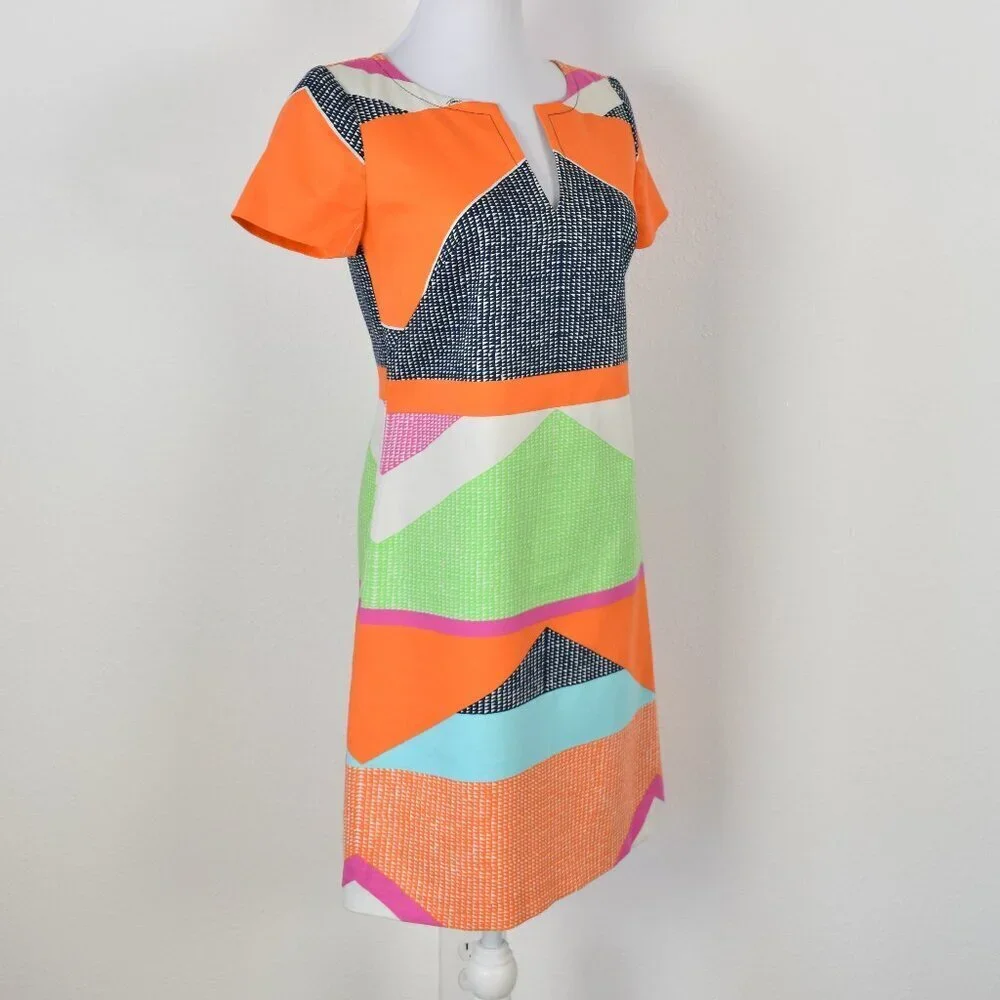 Trina Turk Lincoln Road Museum Short Sleeve Dress - 2 - Picture 7 of 8
